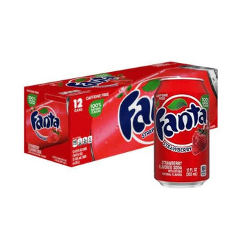 12 Pack x Fanta Strawberry Soda Can 355ml